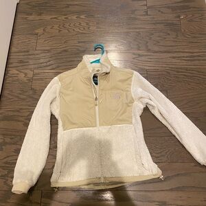 The North Face Cream and Tan Fuzzy Women’s Summit Series Jacket in Medium